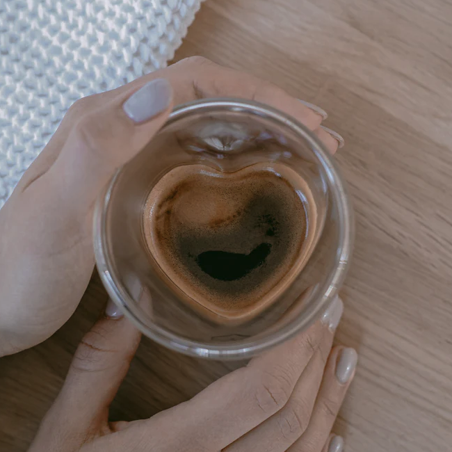 Doppelwandiges Herzglas Herz 100 ml