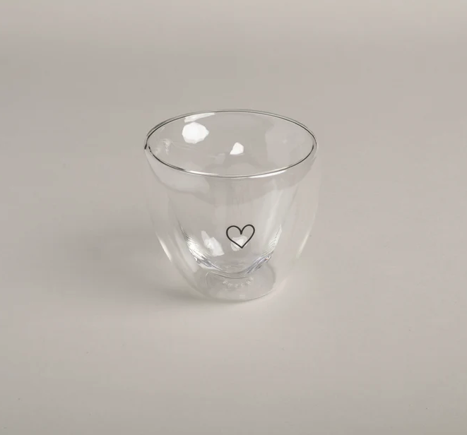 Doppelwandiges Herzglas Herz 200 ml - 1