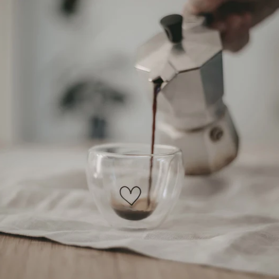 Doppelwandiges Herzglas Herz 50 ml