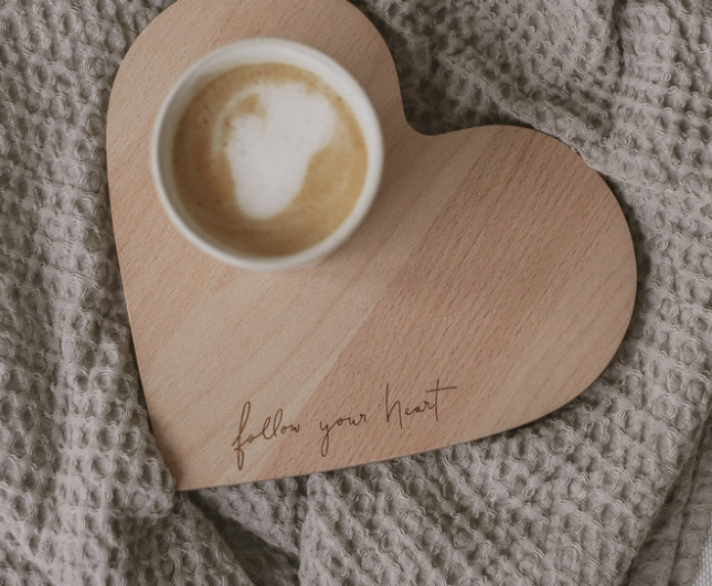 Holzbrett *Herz - Follow* - 1
