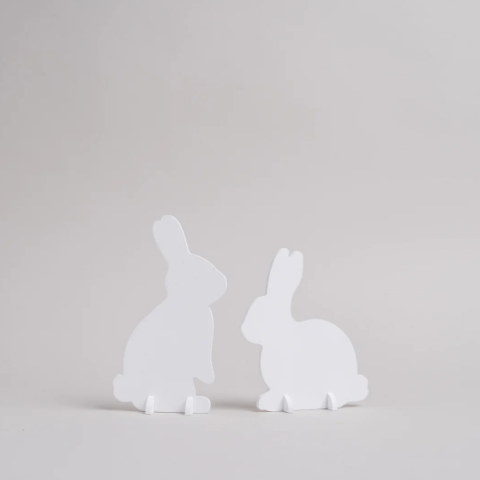 Steckhasen weiss im 2er Set - 5