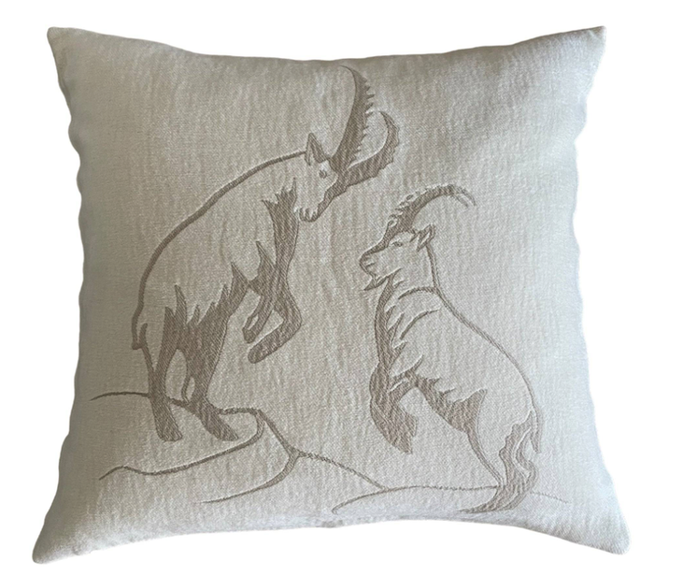 Kissenhülle Chenille *Steinbock* 49 x 49 cm