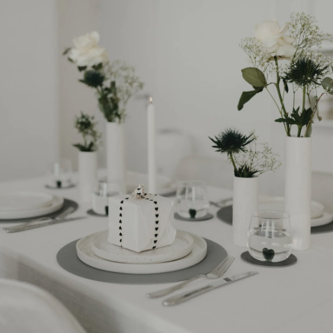 Wendbares Platzset *Wie schön* grau - 7