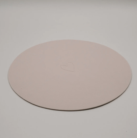 Wendbares Platzset *Herz* creme - 2