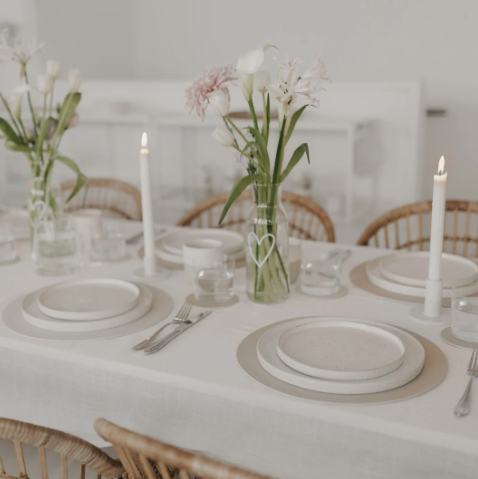 Wendbares Platzset *Herz* creme - 3