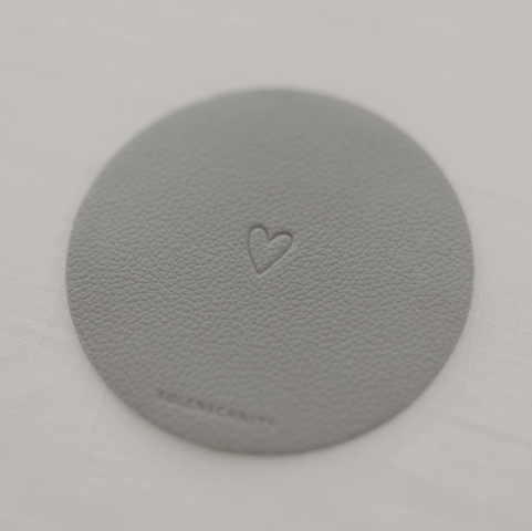 Wendbarer Untersetzer *Herz* 2er Set grau - 3