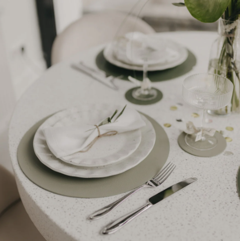 Wendbares Platzset *Herz* grün - 4