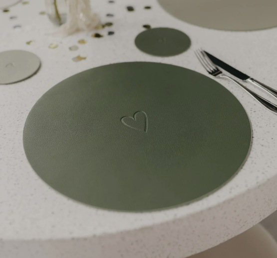 Wendbares Platzset *Herz* grün
