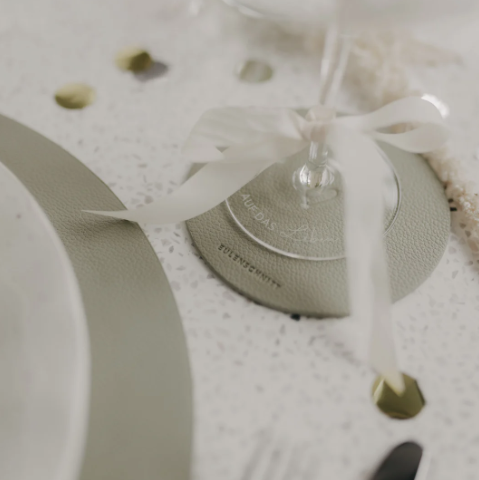 Wendbarer Untersetzer *Herz* 2er Set grün - 5