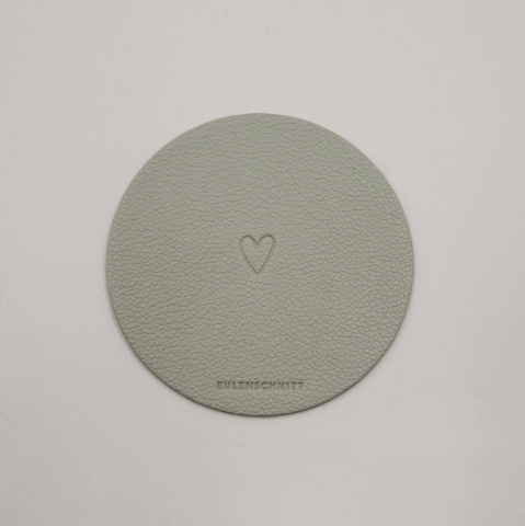 Wendbarer Untersetzer *Herz* 2er Set grün - 2