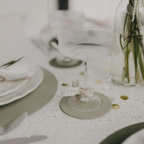 Wendbarer Untersetzer *Herz* 2er Set grün - 3