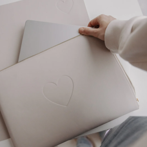 Laptoptasche *Herz* taupe - 0