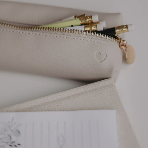 Federtasche *Herz* taupe - 3