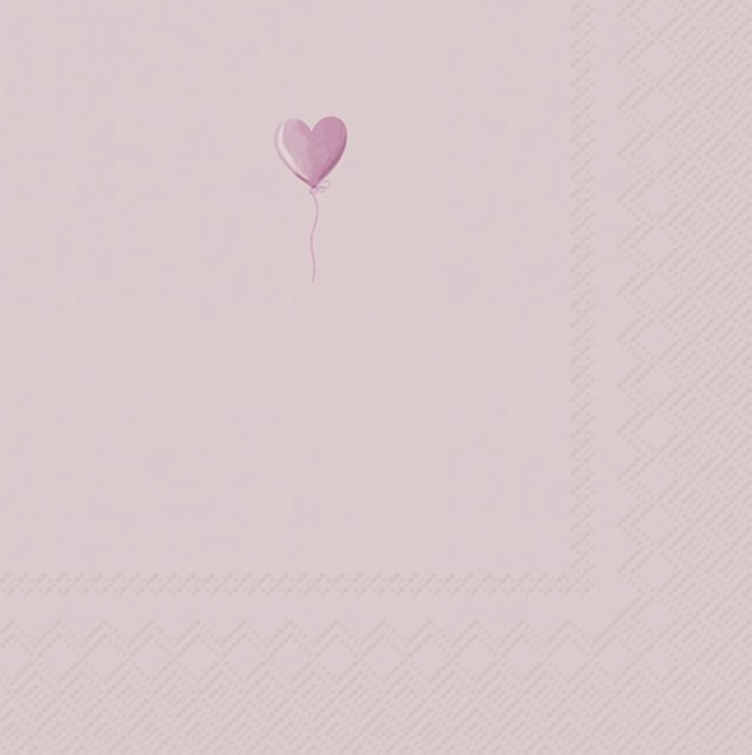 Lunch Servietten *kleiner Herz-Ballon*