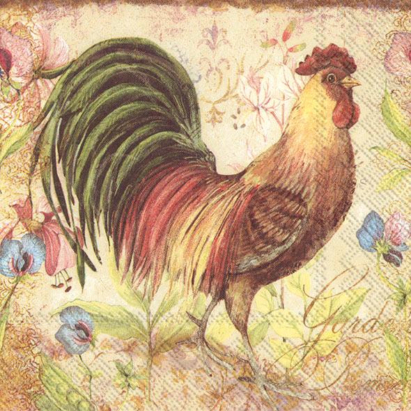 Servietten *stolzer Hahn* 33*33