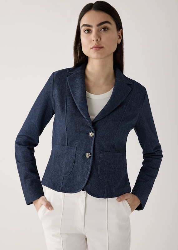 Jerzey-Blazer *Denim Optik* dark blue