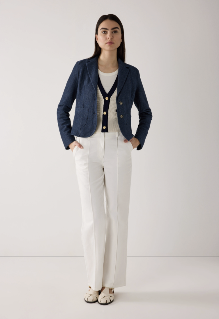 Jerzey-Blazer *Denim Optik* dark blue - 1