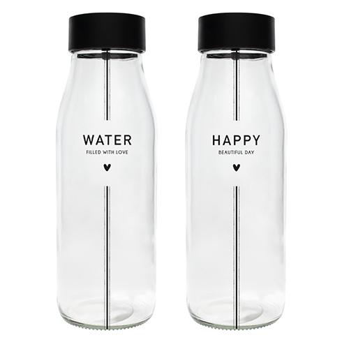 Glaskaraffe *Water & Happy*