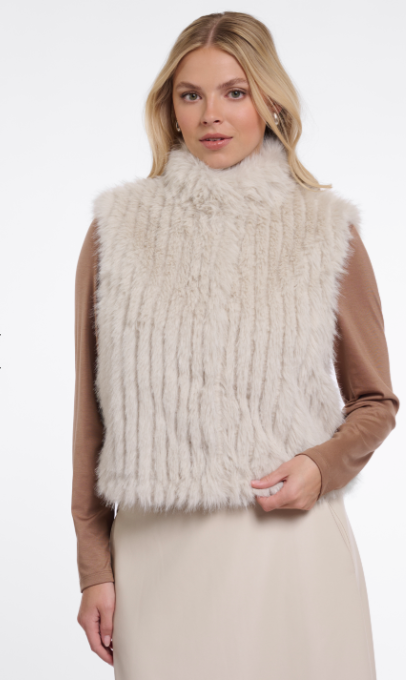 Faux Fur - Weste *Dava* birch