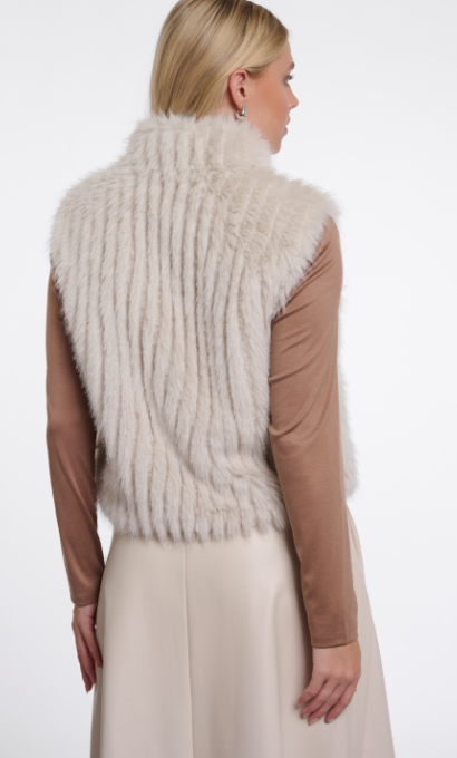 Faux Fur - Weste *Dava* birch - 1