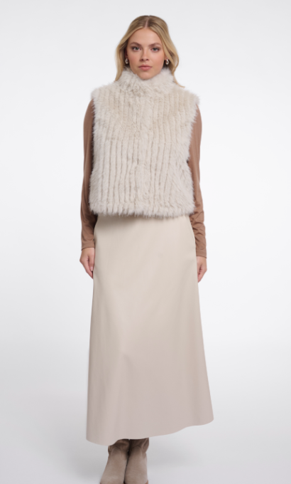 Faux Fur - Weste *Dava* birch - 2