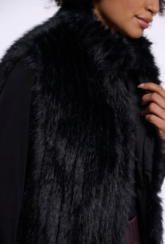 Faux Fur - Weste *Dava* black - 0