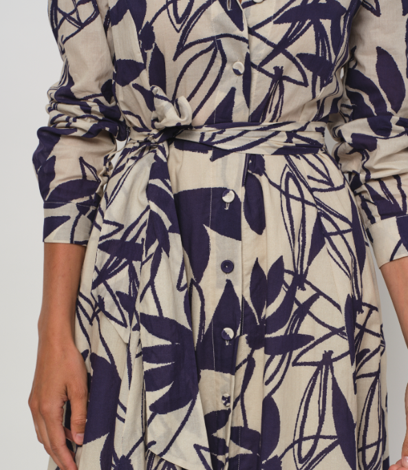 Button-Down-Kleid *navy/natural* - 3