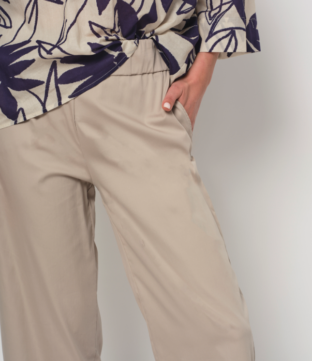 Kurzbluse mit Print *navy/natural* - 0