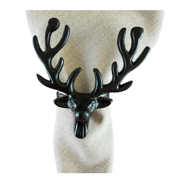 Serviettenringe *Hirsch* schwarz im 2`er Set
