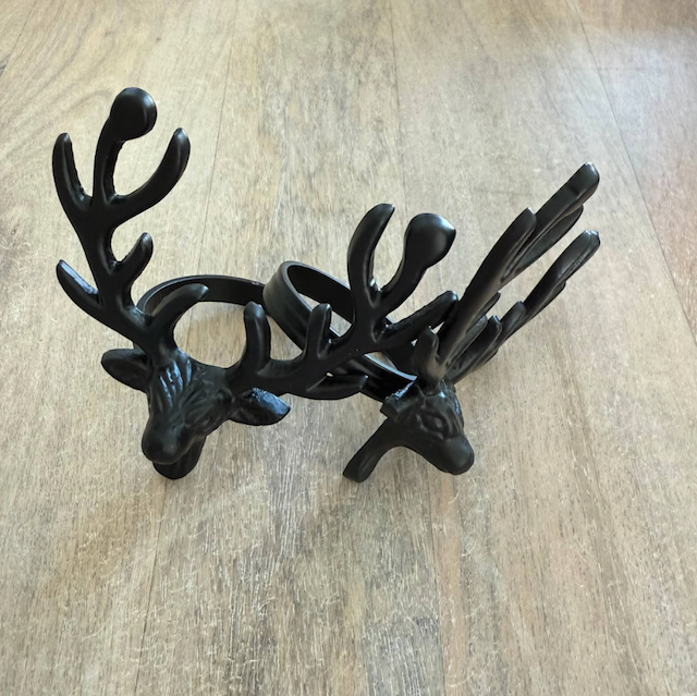 Serviettenringe *Hirsch* schwarz im 2`er Set - 1
