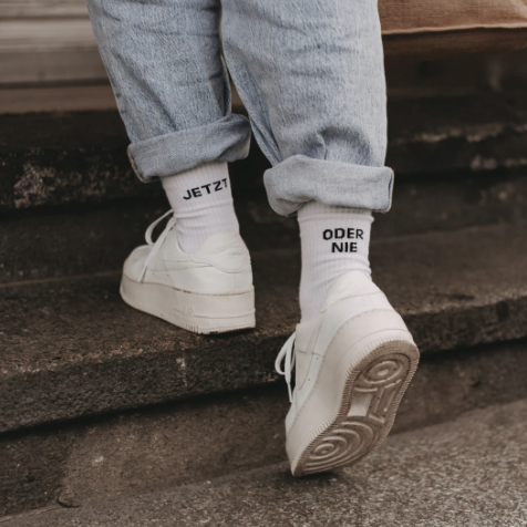 Socken weiss *Jetzt oder nie*