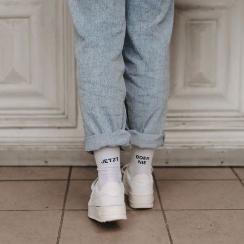 Socken weiss *Jetzt oder nie* - 0