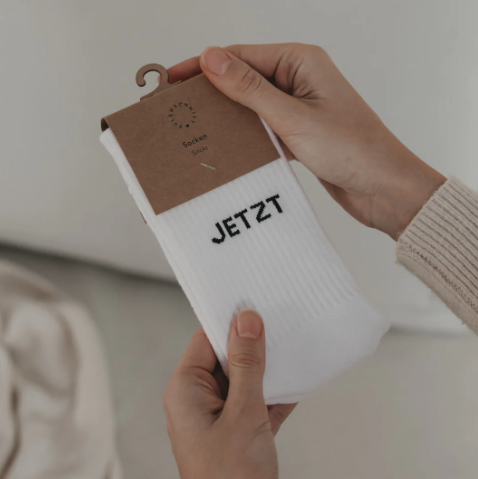 Socken weiss *Jetzt oder nie* - 1