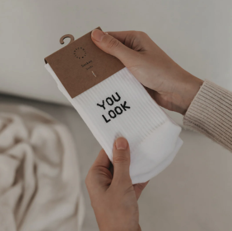 Socken weiss *You look nice today** - 2