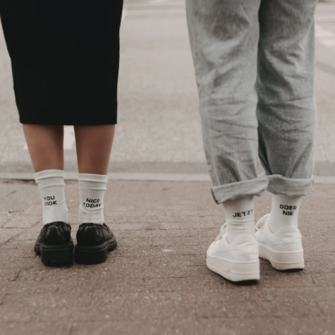 Socken weiss *You look nice today** - 0