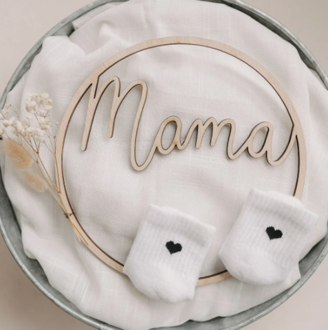 Baby-Socken *Herz schwarz* - 0