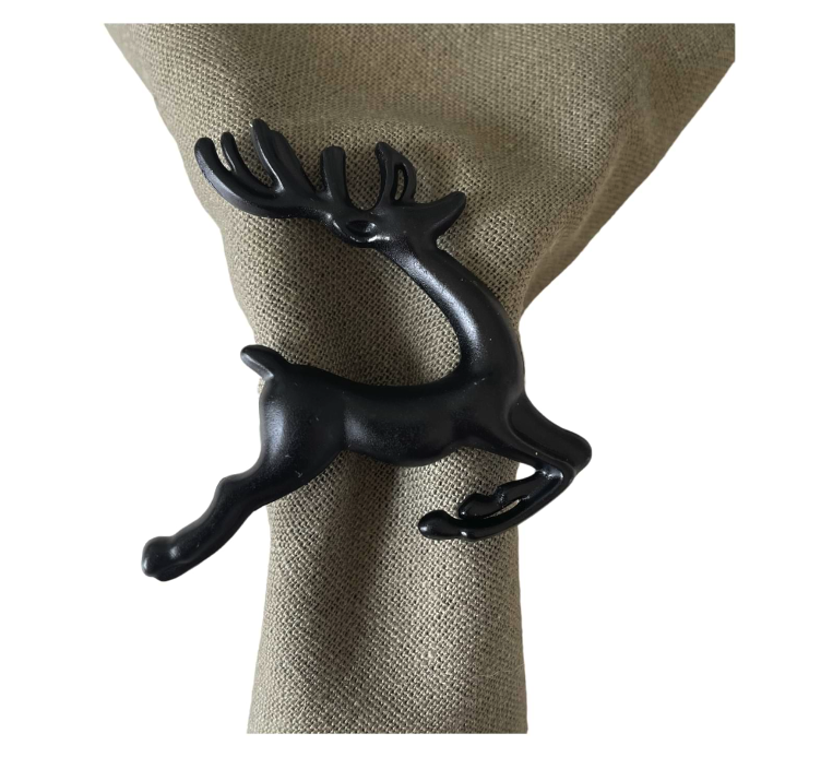 Serviettenringe *Rentier* schwarz im 2`er Set