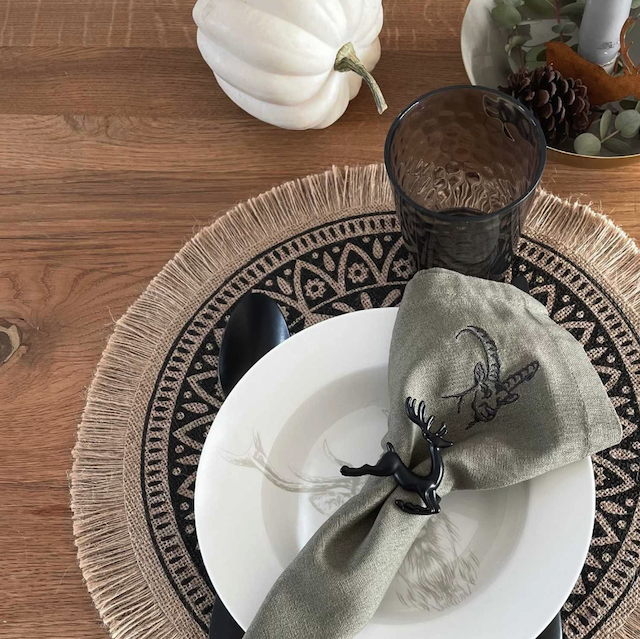 Serviettenringe *Rentier* schwarz im 2`er Set - 1