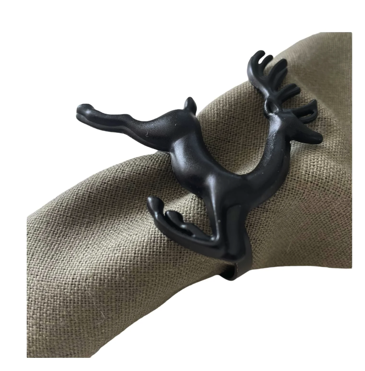 Serviettenringe *Rentier* schwarz im 2`er Set - 2