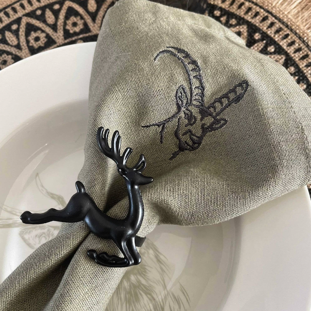 Serviettenringe *Rentier* schwarz im 2`er Set - 3