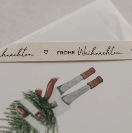 Geschenkband *Frohe Weihnachten* 5m - 0