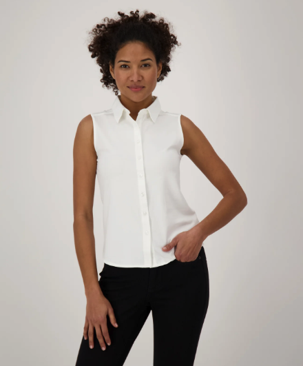 Thylie Ärmellose Jersey-Bluse *Lynn* weiss