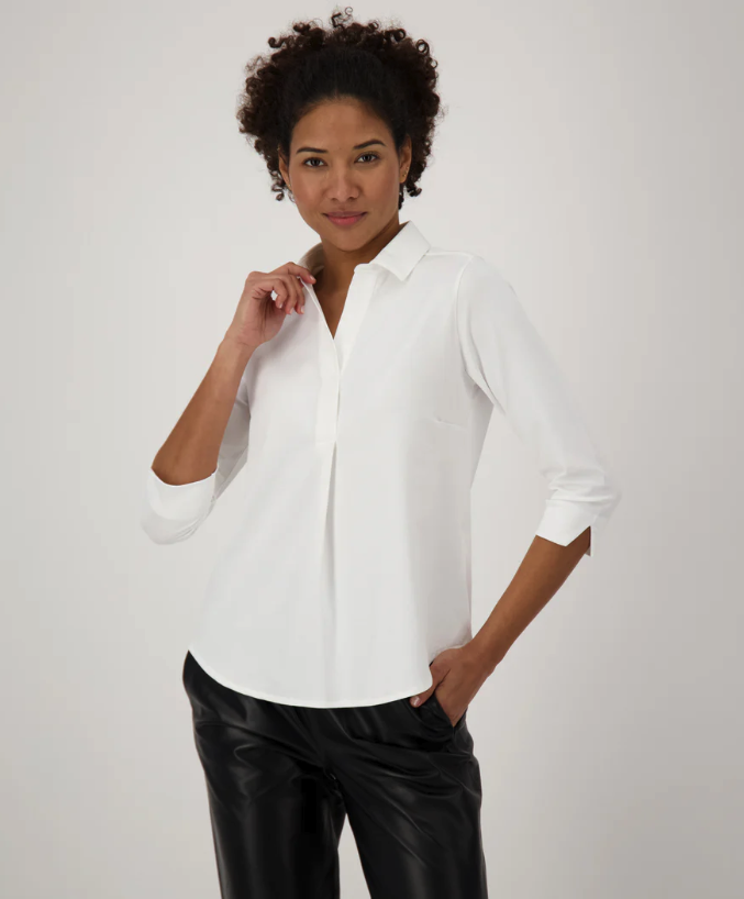 Jersey-Bluse *Lola* weiss
